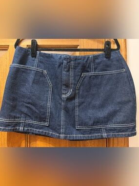 Shona Joy Dark Blue Denim Skirt